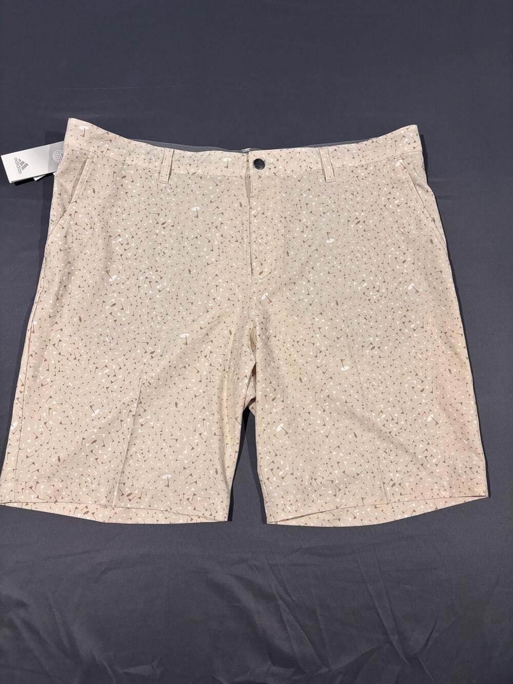 Adidas Ultimate365 Flag Print Golf Shorts Mens 38 Clear Brown HA9126